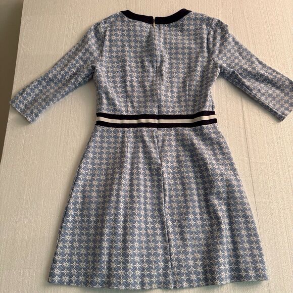 Draper James Honeycomb Floral Persley Ponte Dress Medium Blue and‎ White - Picture 16 of 16